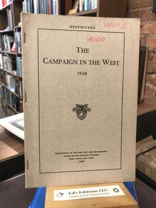 Item #191971 Campaign in the West, 1940. Restricted. USMA