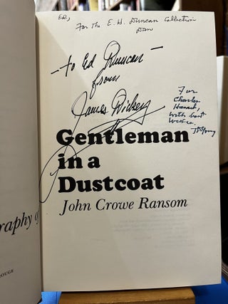 Item #213398 Gentleman in a dustcoat: A biography of John Crowe Ransom (Southern literary...