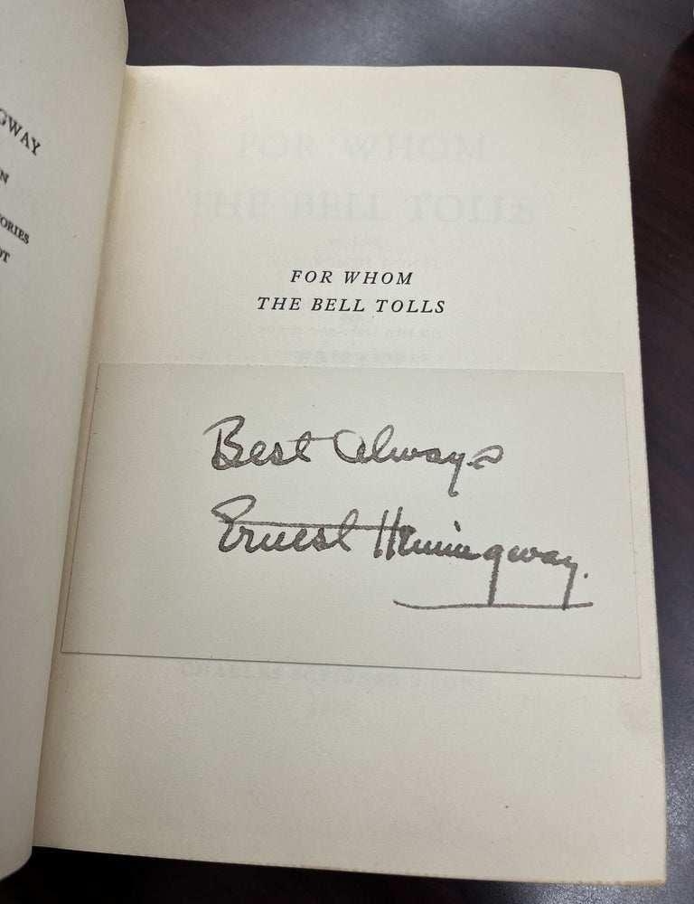 For Whom the Bell Tolls. Ernest Hemingway.