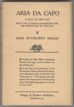 Item #SKU1019528 Aria Da Capo: A Play in One Act. Edna St. Vincent Millay