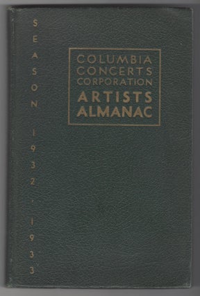 Item #SKU1020137 Columbia Concerts Corporation Artists Almanac Season 1932-1933. Photos